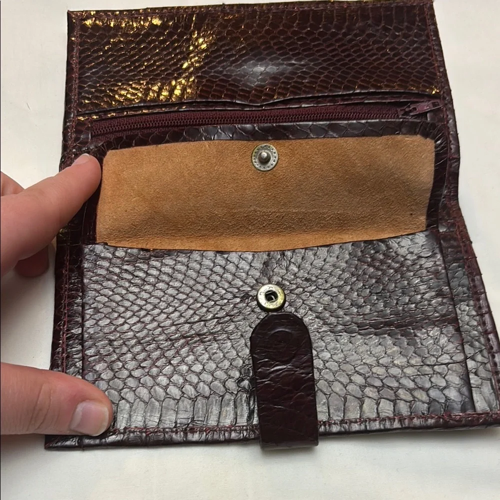 Burgundy snakeskin Wallet